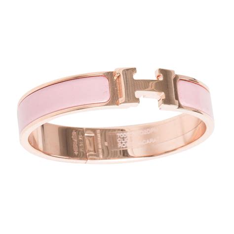 hermes rose gold clic h bracelet pink|hermes kelly bracelet yellow gold.